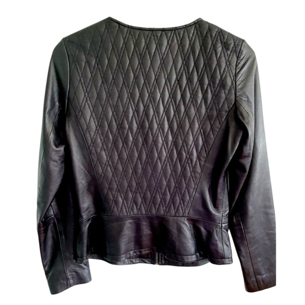 Nordstrom Hinge 100% Leather Jacket Black - Picture 4 of 12